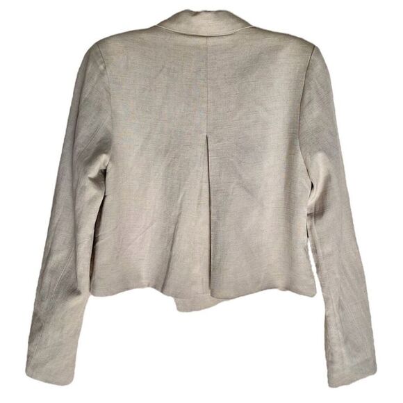 Anthropologie Dolan Beige Linen Blend Cropped Blazer NWT Size Extra Extra Small - Picture 5 of 9
